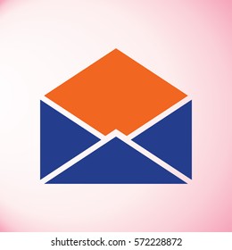 Web line icon. Open envelope