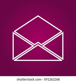 Web line icon. Open envelope