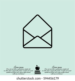 Web line icon. Open envelope