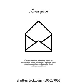 Web line icon. Open envelope