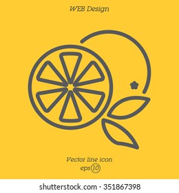 Web line icon. Orange