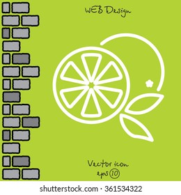 Web line icon. Orange