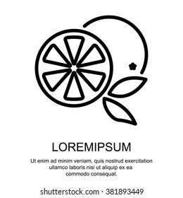Web line icon. Orange