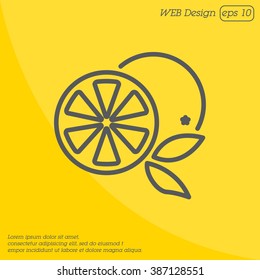 Web line icon. Orange