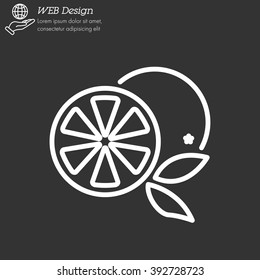 Web line icon. Orange
