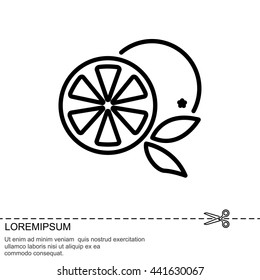 Web line icon. Orange