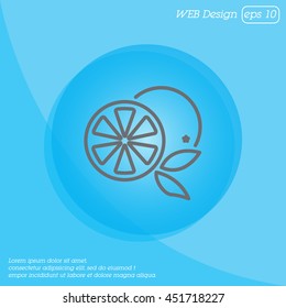 Web line icon. Orange