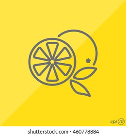 Web line icon. Orange