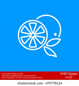 Web line icon. Orange