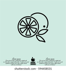 Web line icon. Orange