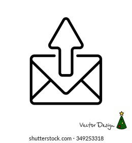 Web line icon. Outgoing Message