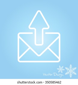 Web line icon. Outgoing Message