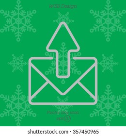 Web line icon. Outgoing Message