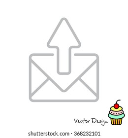 Web line icon. Outgoing Message