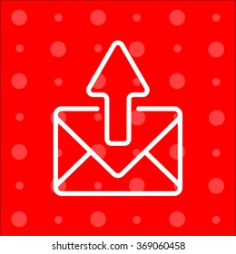 Web line icon. Outgoing Message