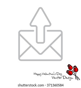 Web line icon. Outgoing Message