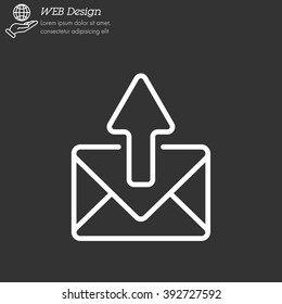 Web line icon. Outgoing Message