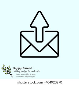 Web line icon. Outgoing Message