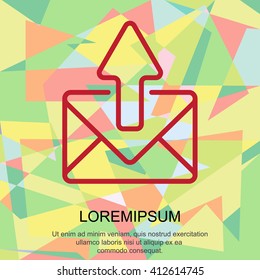 Web line icon. Outgoing Message