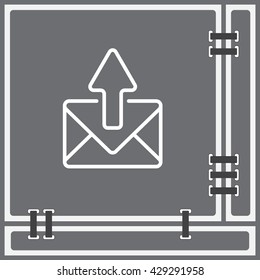 Web line icon. Outgoing Message