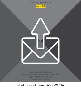 Web line icon. Outgoing Message