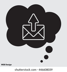 Web line icon. Outgoing Message