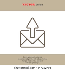 Web line icon. Outgoing Message