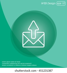 Web line icon. Outgoing Message