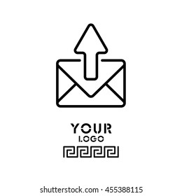 Web line icon. Outgoing Message