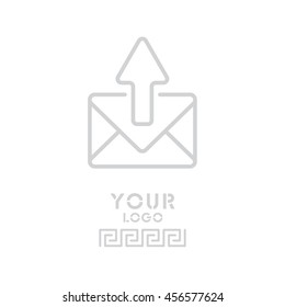Web line icon. Outgoing Message