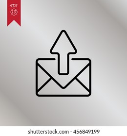 Web line icon. Outgoing Message