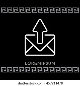 Web line icon. Outgoing Message