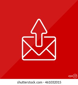 Web line icon. Outgoing Message