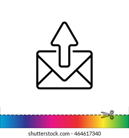 Web line icon. Outgoing Message