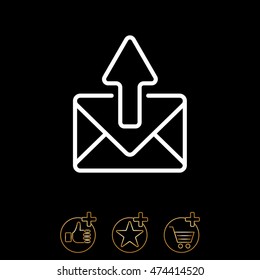 Web line icon. Outgoing Message