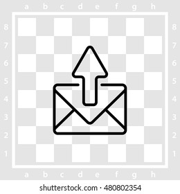 Web line icon. Outgoing Message