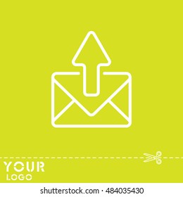 Web line icon. Outgoing Message