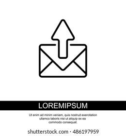 Web line icon. Outgoing Message