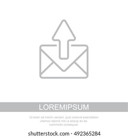 Web line icon. Outgoing Message