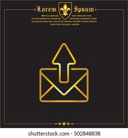 Web line icon. Outgoing Message
