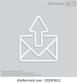 Web line icon. Outgoing Message