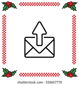 Web line icon. Outgoing Message