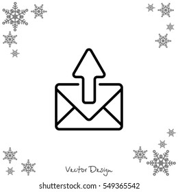 Web line icon. Outgoing Message