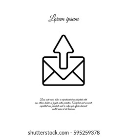 Web line icon. Outgoing Message