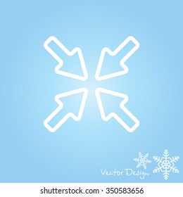 Web line icon. Overlapping arrow 