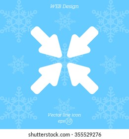 Web line icon. Overlapping arrow 