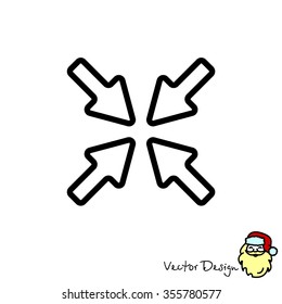 Web line icon. Overlapping arrow 