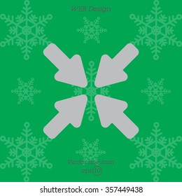 Web line icon. Overlapping arrow 