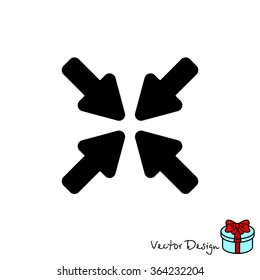 Web line icon. Overlapping arrow 