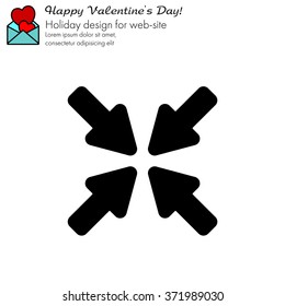 Web line icon. Overlapping arrow 